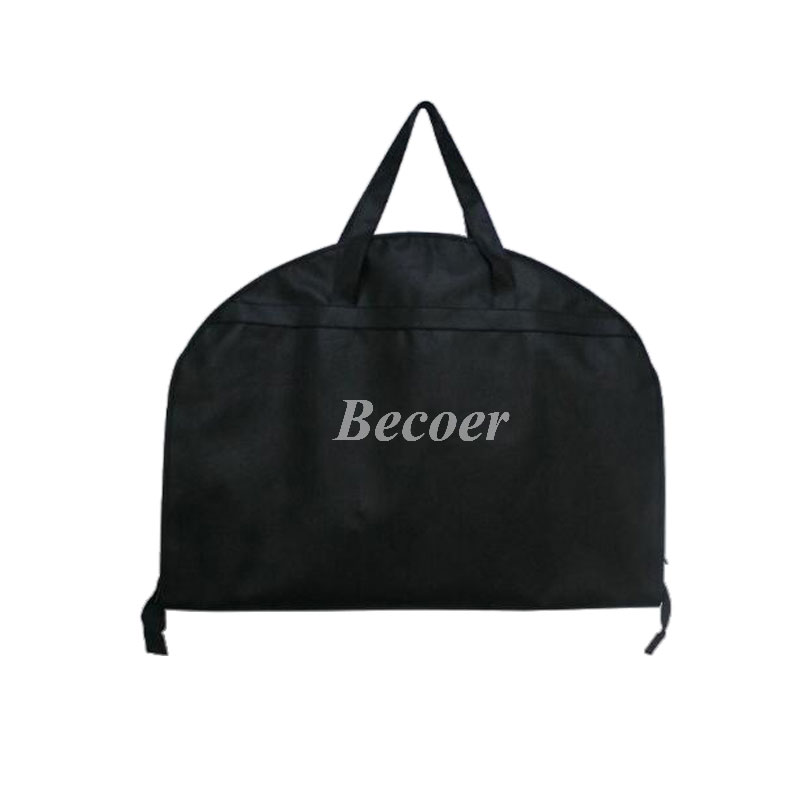 promotional Eco-friendly Reusable Black Non Woven Suit Travel Bag